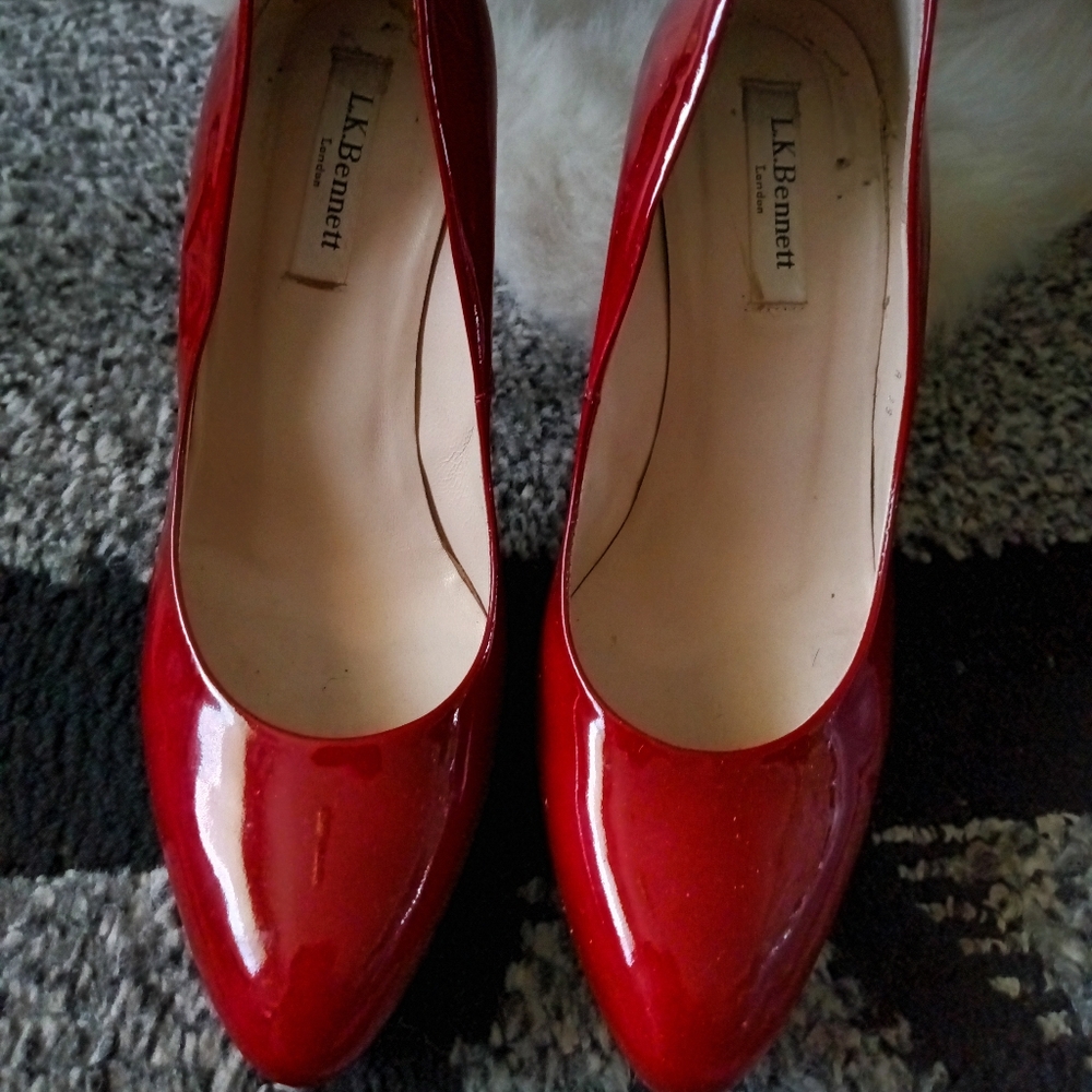 L.K. Bennett Patent Leather Red heels